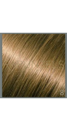 1 Gram 18" Micro Loop Colour #8 Light Golden Brown (25 Strands)